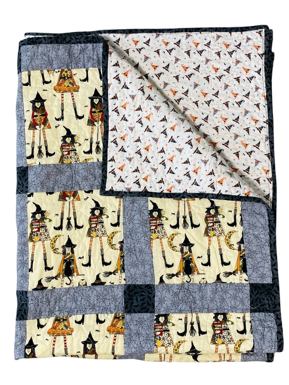 HANDMADE Quilted Witch Blanket